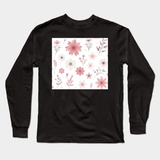 Pink Flowers Long Sleeve T-Shirt